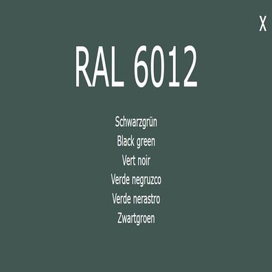 1K Lack Farbton RAL 6012 Schwarzgrün Farbe Lack