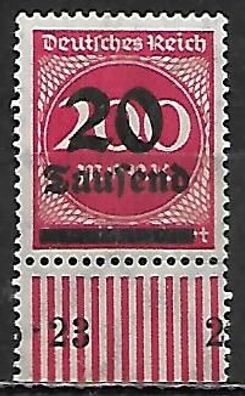 Deutsches Reich postfrisch Michel-Nummer 282 Unterrandstück
