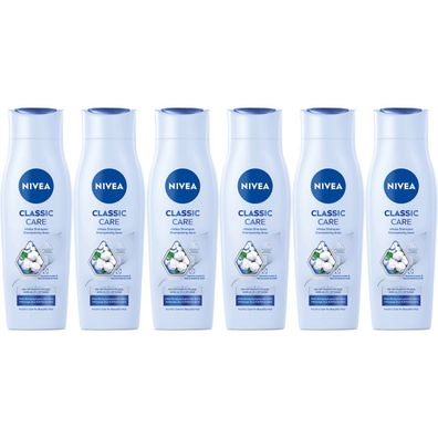 Nivea Classic Care Mild pH Balance Shampoo Milde Pflege 250ml 6er Pack