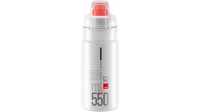 ELITE Trinkflasche "Jet Plus" SB-verpack 550 ml, klar / rot mit Schutzkappe