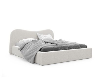 Polsterbett COZY Doppelbett mit Holzrahmen und einem Behälter für Bettwäsche