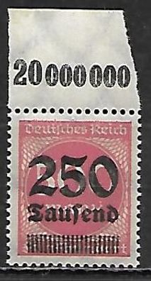 Deutsches Reich postfrisch Michel-Nummer 295 Oberrandstück