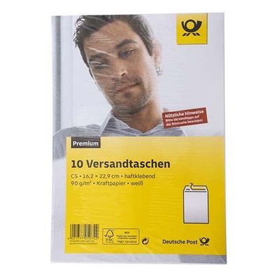 Versandtasche C5, ohne Fenster, 10er-Set