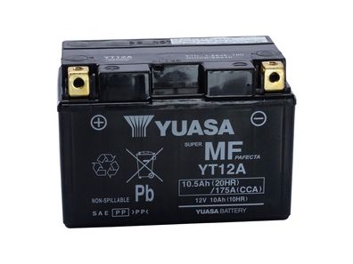 Batterie "YT12A-BS" ETN: 511 901 014 Yuasa, MTF, wartungsfrei, versiegelt
