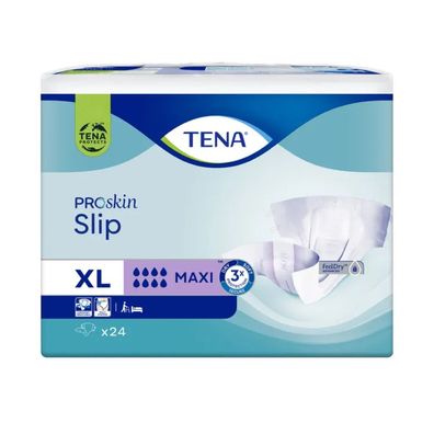 TENA Slip Maxi Inkontinenzvorlage mit Hüftbund Gr. XL | Packung (24 Stück) (Gr. XL)