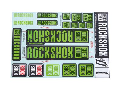 Rockshox Dekorsatz Passend für Decal Kit grün