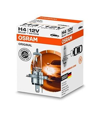 OSRAM Hauptlampe H4, Sockel P43t-38 12 V, 60/55 W