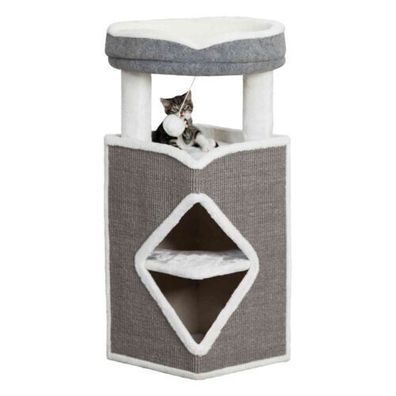 Trixie Cat Tower Katze Kratzbaum Arma 98 cm, grau/ weiß