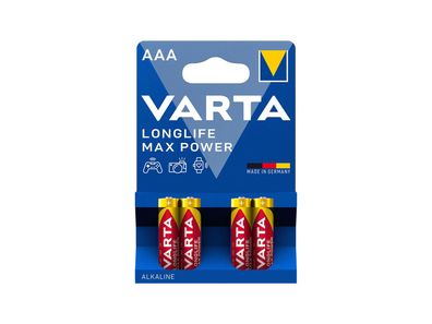 VARTA Batterie "Longlife Max Power" SB-v Micro (LR03, AAA), 4 Stück