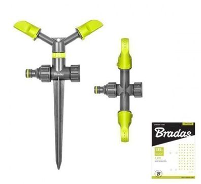 2-Arm Kreisregner mit Erdspieß Sprinkler LE-6101 BRADAS