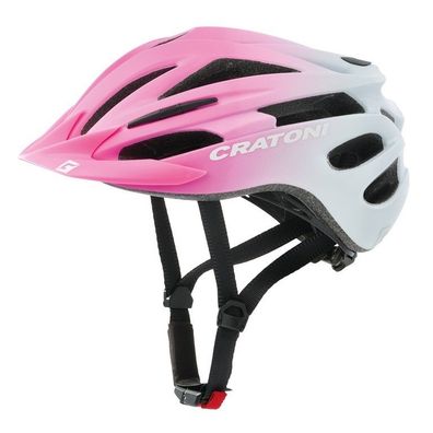 Cratoni Fahrradhelm Pacer Jr. pink weiß matt Größe S-M54-58cm