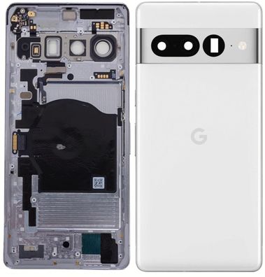 Original Google Pixel 7 Pro Gehäuse Akkudeckel Backcover Rückseite Weiß Akzeptabel