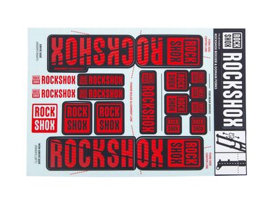 Rockshox Dekorsatz Passend für Decal Kit rot