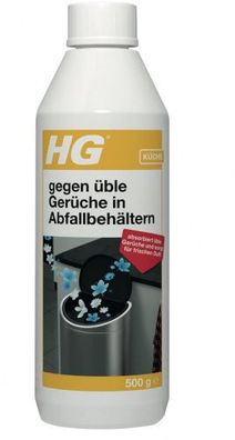 HG Gegen stinkende Abfallbehälter, 500 ml – Abfallbehälterreiniger – absorbiert Gerüc
