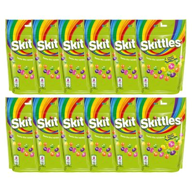 Skittles Crazy Sours saure Kaudragees mit Zuckerhülle 136g 12er Pack