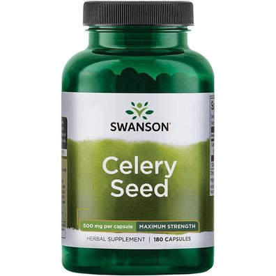 Swanson, Celery Seed - Maximum Strength, 500mg, 180 Kapseln