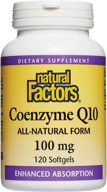 Natural Factors, Coenzyme Q10, 100mg, 120 Weichkapseln