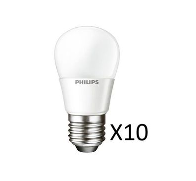 10 Stück Philips LED Tropfenlampen 4W(25W) 827 250lm Matt E27