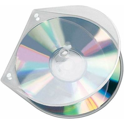 100 Veloflex 1er CD-/ DVD-Hüllen Velobox transparent