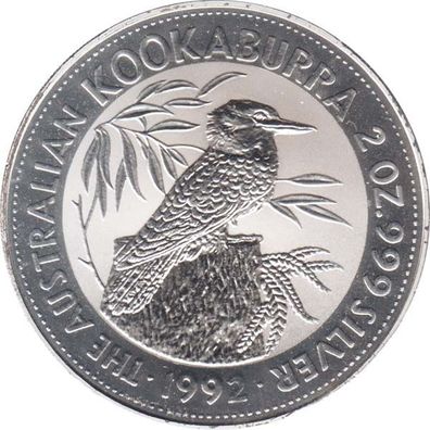 Australien Kookaburra - 1992 2 Oz Silber*