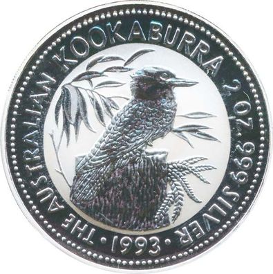 Australien Kookaburra - 1993 2 Oz Silber*