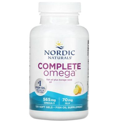 Nordic Naturals, Complete Omega, 565 mg Omega-3 plus 70mg GLA, Zitrone, 120 Weichk...