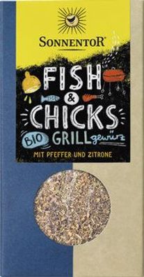 Sonnentor 6x Fish & Chicks Grillgewürz, Packung 55g