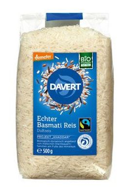 Davert 3x demeter Echter Basmati Reis weiß Fairtrade 500g 500g