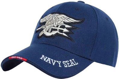 Navy Seal Blaue Elite US Army Kappe mit Klettverschluss und US Navy Seals Logo Motiv