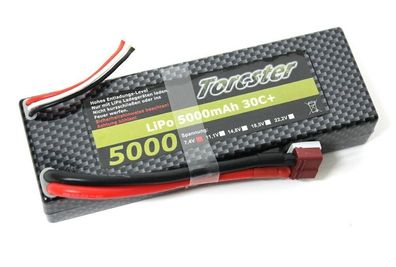 Torcster LiPo Hardcase 5000mAh 2s1p 7,4V - 30C+ Torcster 209982 Akku Car Traxxas