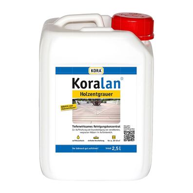 KORA Koralan Holzentgrauer 2,5 LTR Reinigungskonzentrat Holzreiniger Holzauffrischer