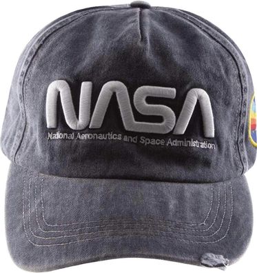 Offizielle Nasa Graue Dad Kappe - NASA Vintage Logo Snapback Cap Kappen Hats