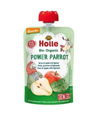 Holle 6x Power Parrot - Birne & Apfel mit Spinat 100g