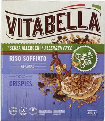 Vitabella 6x Vitabella Bio Schoko-Reis Crispies glutenfrei 300g