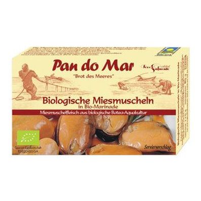 Pan do Mar 3x Biologische Miesmuscheln in Bio-Marinade 115g