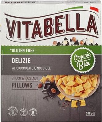 Vitabella 3x Vitabella Bio Haselnuss-Schoko Kissen glutenfrei 300g