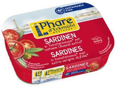 Phare d´Eckmühl 3x Sardinen mit Tomaten und Olivenöl 135g