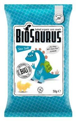 BioSaurus 6x Biosaurus Bio Snack aus Mais Sea Salt "Junior" glutenfrei 50g