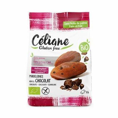 Céliane 3x Madeleines mit Schokoladenstückchen glutenfrei laktosefrei 180g