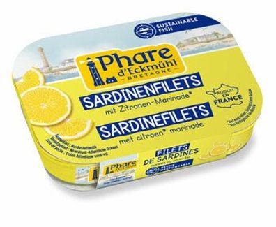 Phare d´Eckmühl 6x Sardinenfilets Zitronen-Marinade 90g