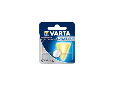 VARTA Batterie Knopfzelle, im Blister, f V12GA / LR43 (1,5 V, 80 mAh), Alkali ...