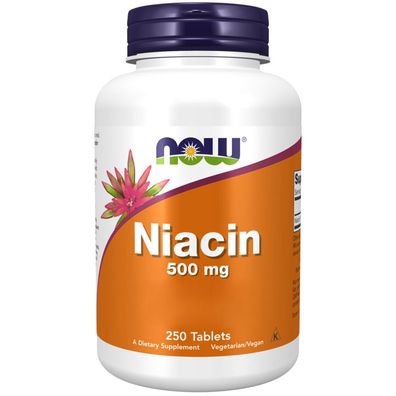 Now Foods, Niacin, Sustained Release, 500mg, 250 Veg. Tabletten