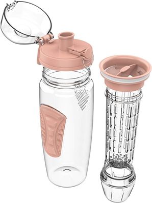 willceal Wasserflasche Mit Fruchteinsatz 945 ml Durable mit abnehmbarem Eisgel-B