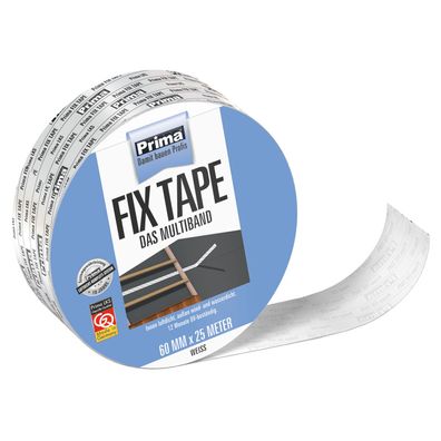 Prima Fix Tape weiß 60mm 25m Verklebung von Außen