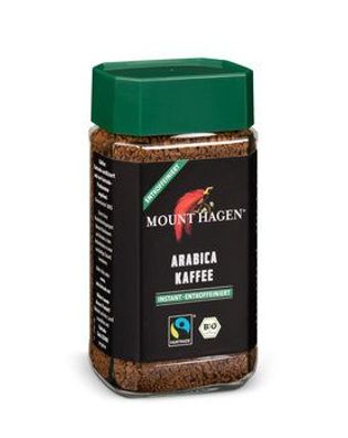 MOUNT HAGEN 6x Mount Hagen Bio Fairtrade Instant Kaffee entkoffeiniert 100g