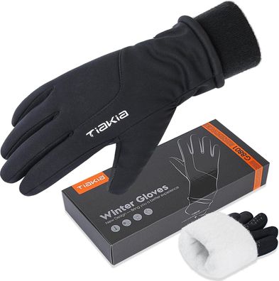 Tiakia Fahrradhandschuhe Handschuhe für Herren Damen Winter warme, Frau Winddich
