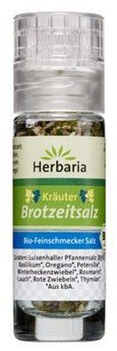 Herbaria 6x Kräuter Brotzeitsalz bio Mini-Mühle 13g