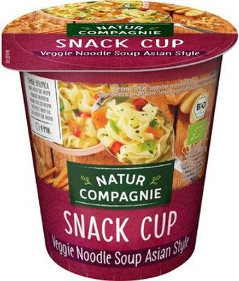 Natur Compagnie 6x Snack Cup Veggie Noodle Soup Asian Style 55g