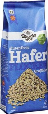 Bauck Mühle 6x Haferflocken Großblatt glutenfrei Bio 475g