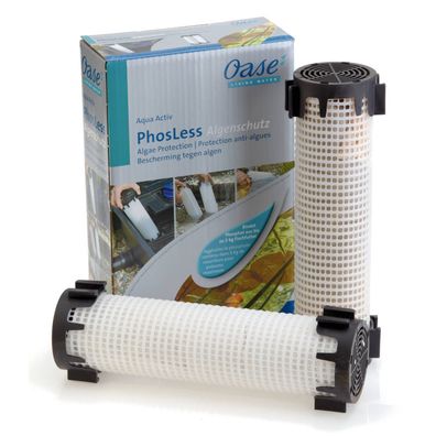 Oase AquaActiv PhosLess Algenschutz 2 Säulen je 1 L | Teichpflege, Naturprodukt, biol